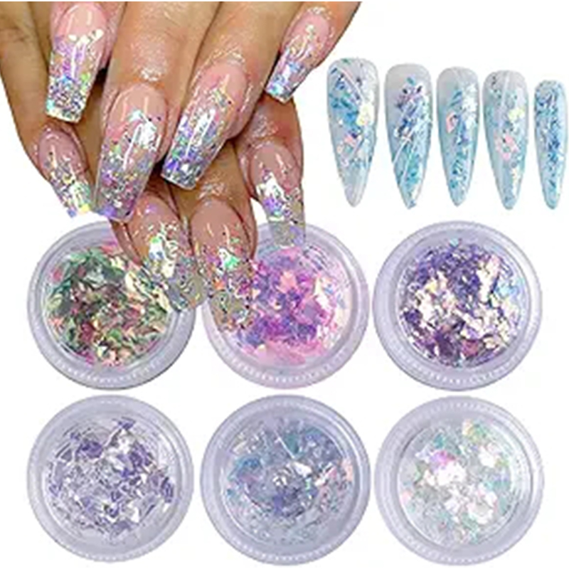 Holographic Mermaid Chunky Glitter Nail Art Sequins